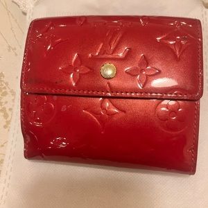 Louis Vuitton Monogram Red Vernis Patent Leather Wallet